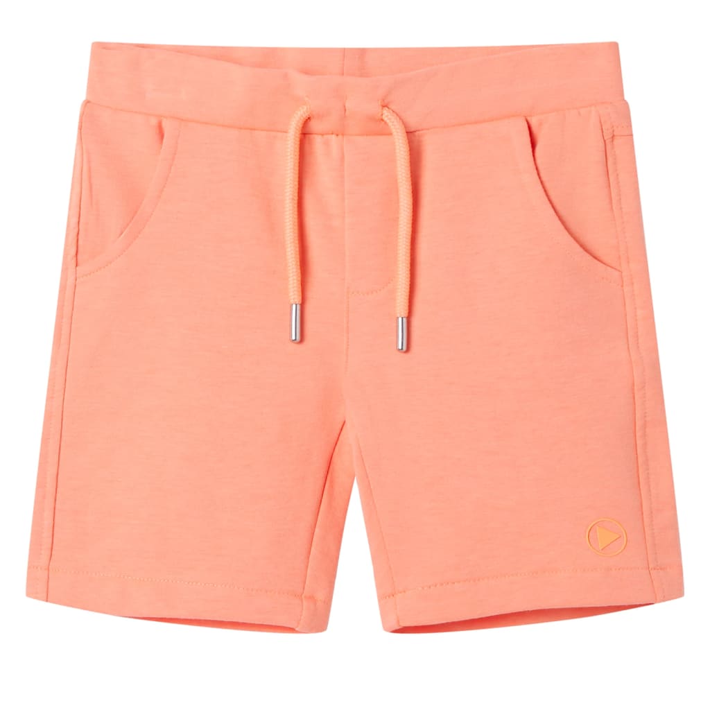 Kindershorts mit Kordelzug Neonorange 104