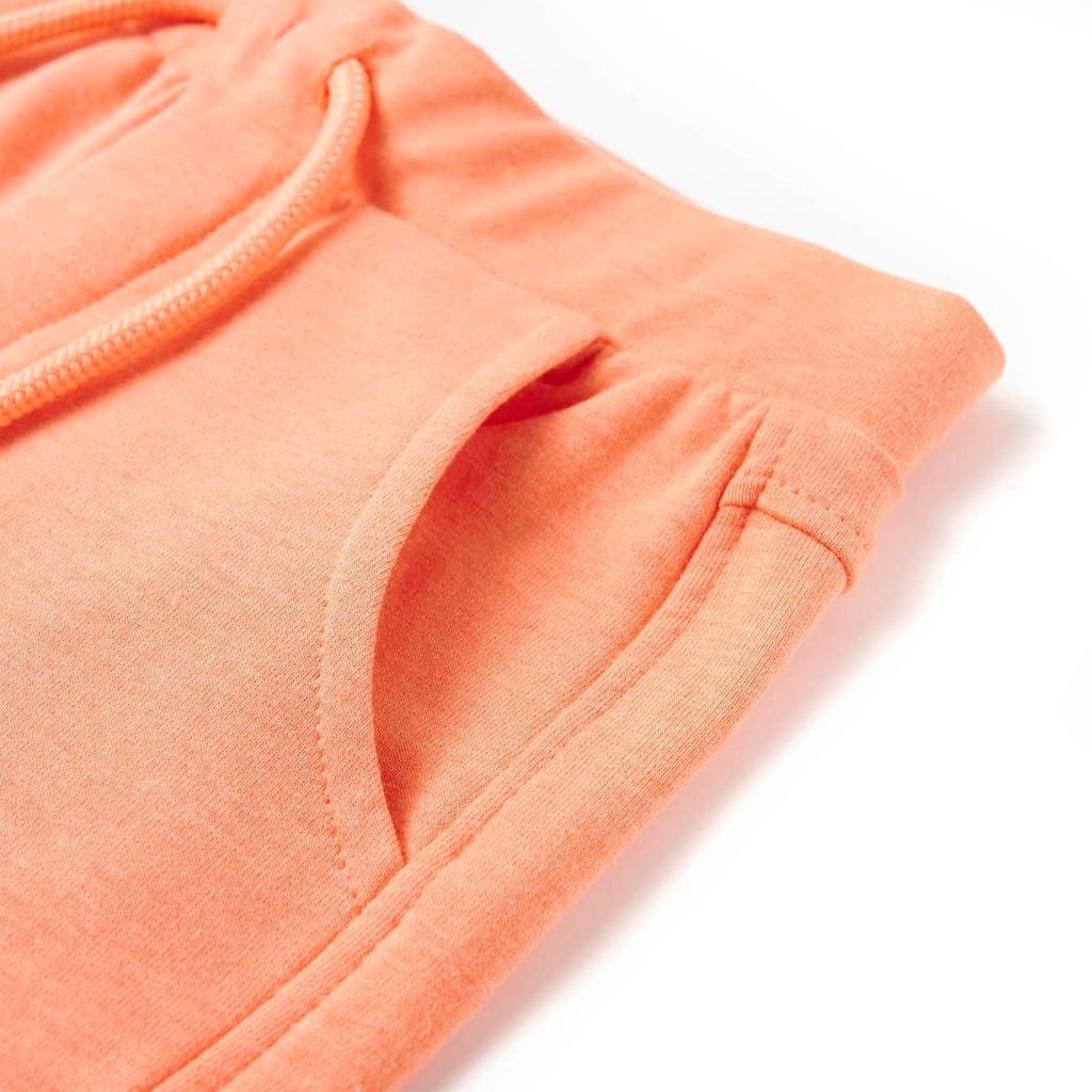 Kindershorts mit Kordelzug Neonorange 104