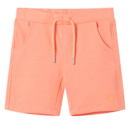 Kindershorts mit Kordelzug Neonorange 128