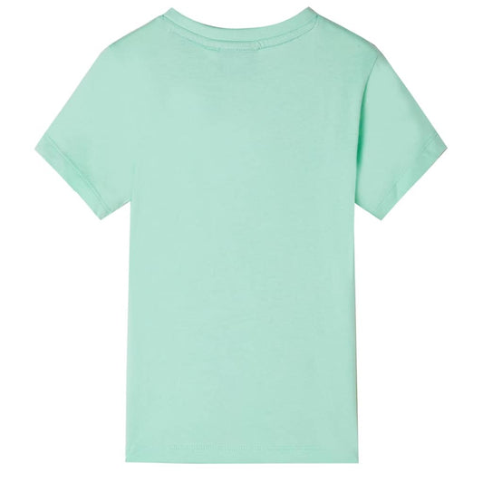 Kinder-Kurzarmshirt Hellgrün 140