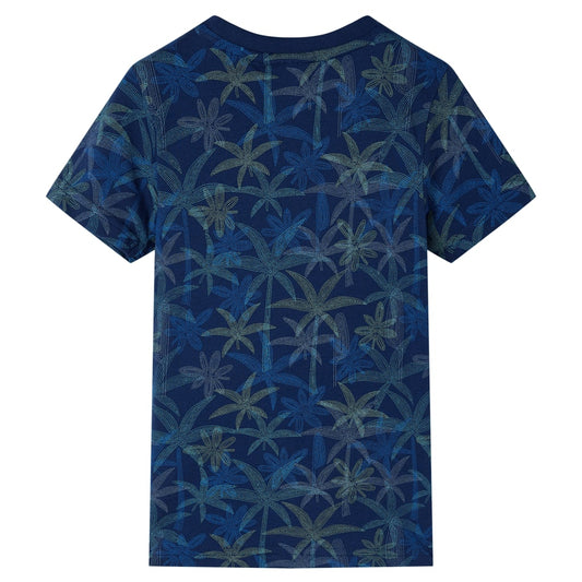 Kinder-T-Shirt Marineblau 128