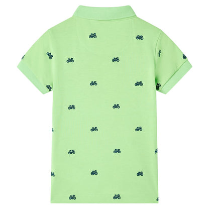Kinder-Poloshirt Neongrün 140