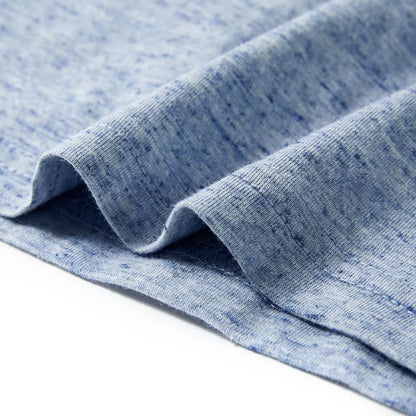 Kinder-Kurzarmshirt Blau Melange 104
