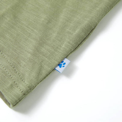Kinder-Kurzarmshirt Helles Khaki 128