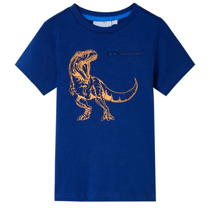 Kinder-Kurzarmshirt Dunkelblau 92