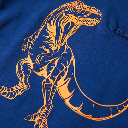 Kinder-Kurzarmshirt Dunkelblau 140