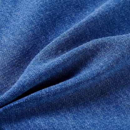 Kinder-Kapuzenpullover mit Reißverschluss Dunkelblau Melange 92