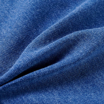 Kinder-Kapuzenpullover mit Reißverschluss Dunkelblau Melange 104