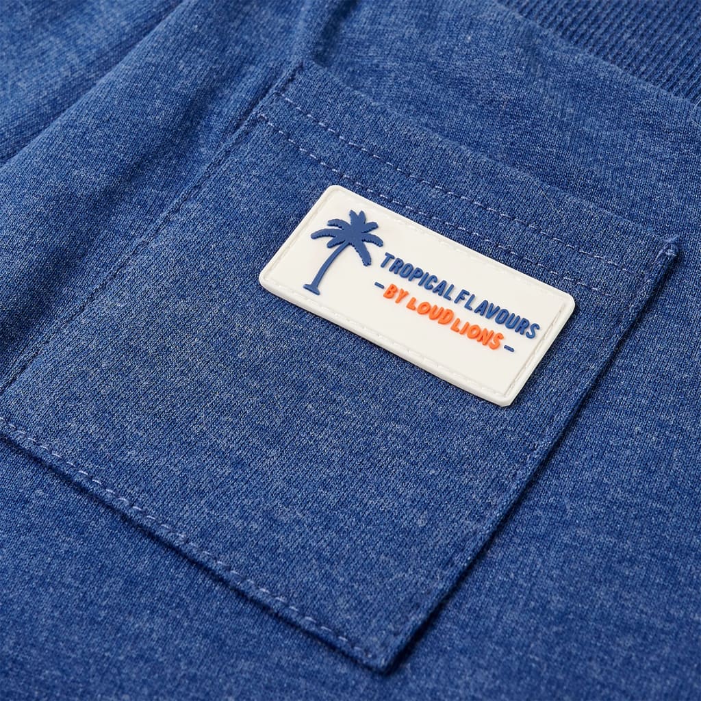 Kindershorts mit Kordelzug Dunkelblau Melange 92