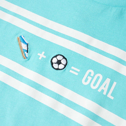 Kinder-T-Shirt Aquablau 92