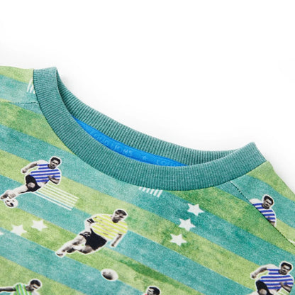 Kinder-Sweatshirt Hellgrün Melange 92