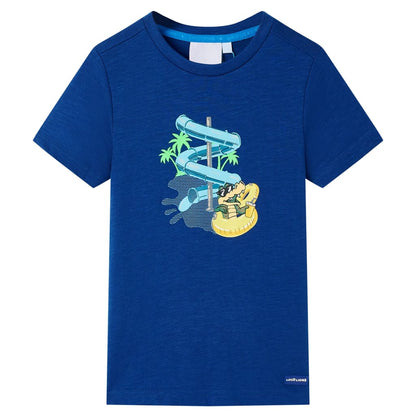 Kinder-T-Shirt Dunkelblau 140