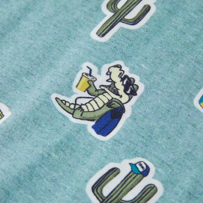 Kinder-T-Shirt Hellgrün Melange 140