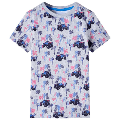 Kinder-T-Shirt Grau Melange 92