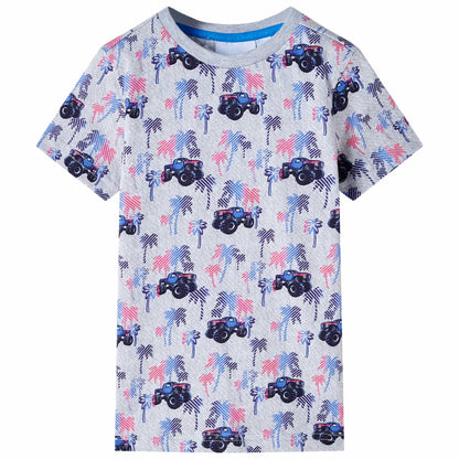 Kinder-T-Shirt Grau Melange 116