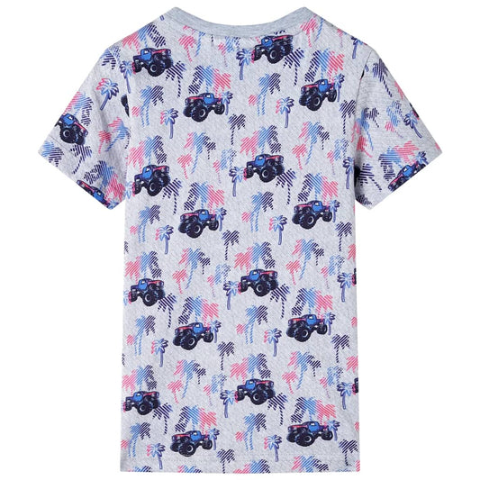 Kinder-T-Shirt Grau Melange 116
