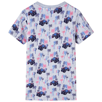 Kinder-T-Shirt Grau Melange 140