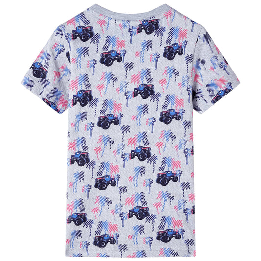Kinder-T-Shirt Grau Melange 140