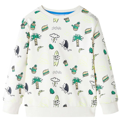 Kinder-Sweatshirt Helles Ecru 140