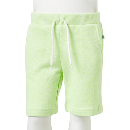 Kindershorts mit Kordelzug Neongelb 116