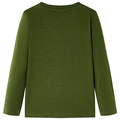 Kinder-Langarmshirt Dunkles Khaki 128