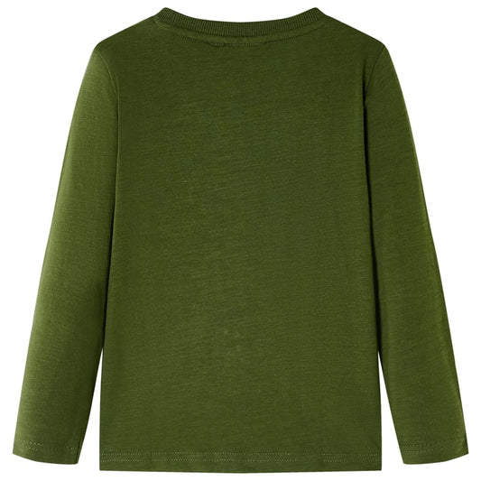 Kinder-Langarmshirt Dunkles Khaki 140