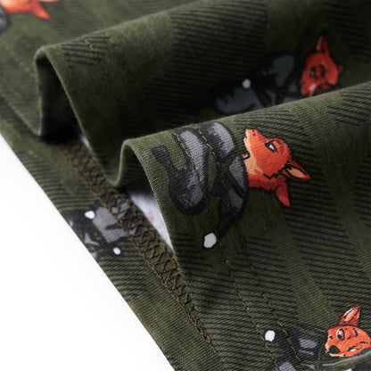 Kinderpyjama mit Langen Ärmeln Khaki 140