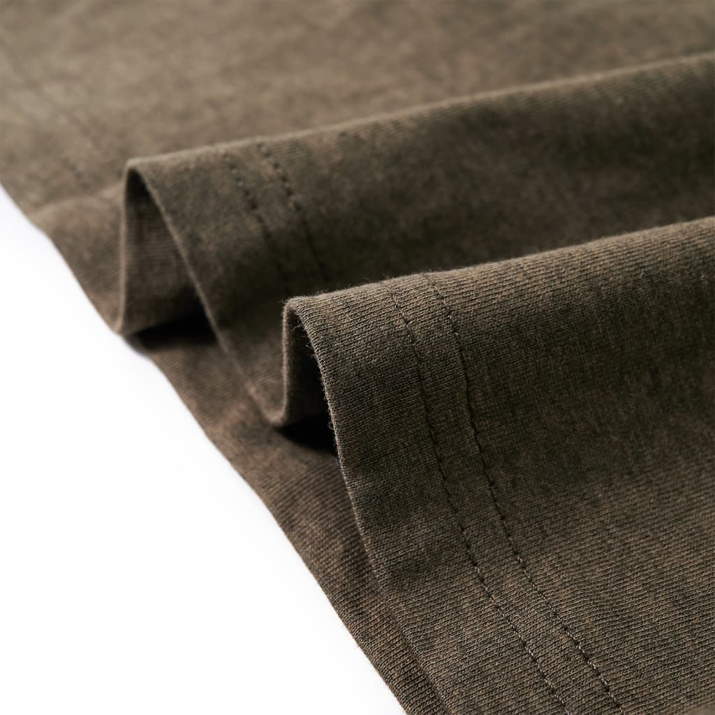 Kinder-Langarmshirt Khaki Melange 140