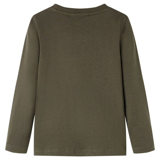 Kinder-Langarmshirt Khaki 92