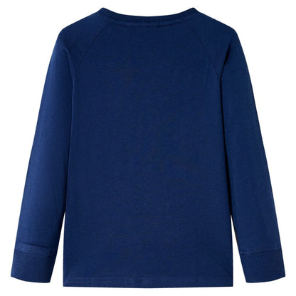 Kinder-Langarmshirt Marineblau 104