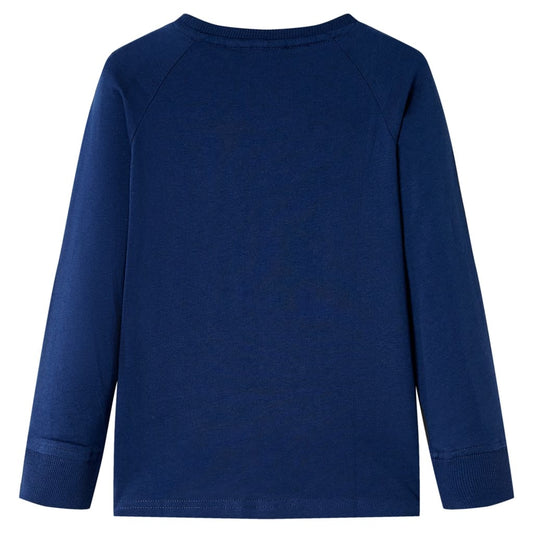 Kinder-Langarmshirt Marineblau 104