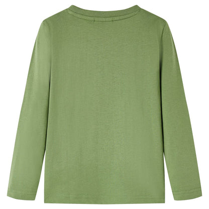 Kinder-Langarmshirt Helles Khaki 92