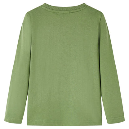 Kinder-Langarmshirt Helles Khaki 128