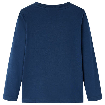 Kinder-Langarmshirt Marineblau 104