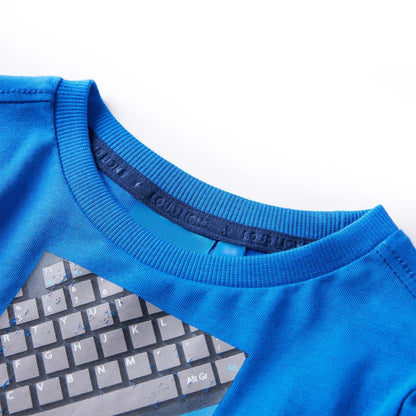 Kinder-Langarmshirt Kobaltblau 104