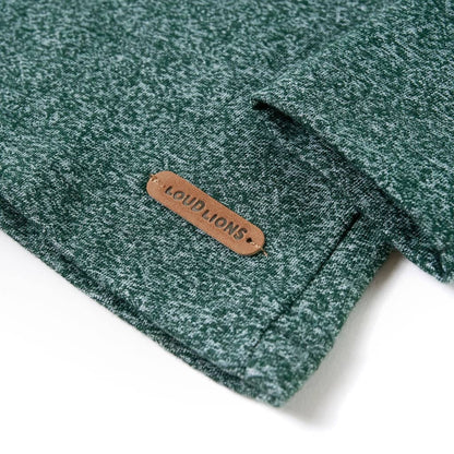 Kinder-Langarmshirt Dunkelgrün Melange 116