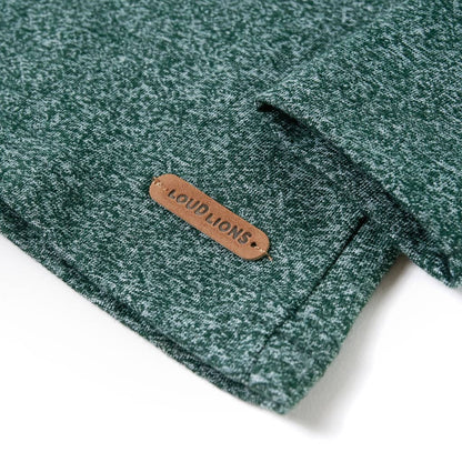 Kinder-Langarmshirt Dunkelgrün Melange 140