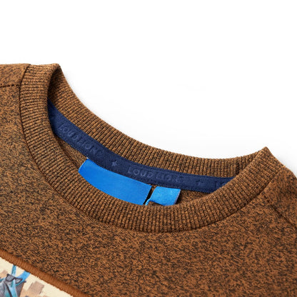 Kinder-Langarmshirt Cognac Melange 92