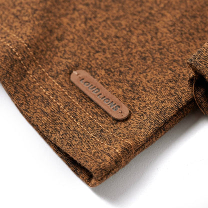 Kinder-Langarmshirt Cognac Melange 92