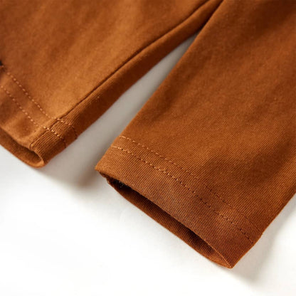 Kinder-Langarmshirt Cognac 128