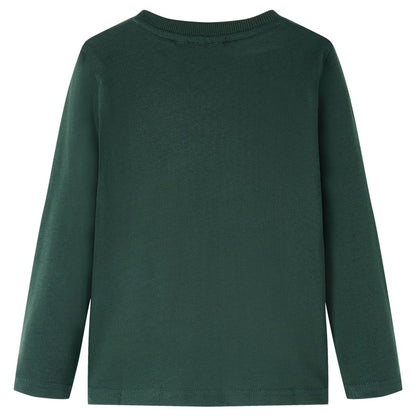 Kinder-Langarmshirt Dunkelgrün 104