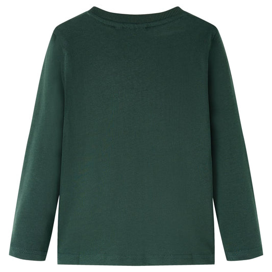Kinder-Langarmshirt Dunkelgrün 104