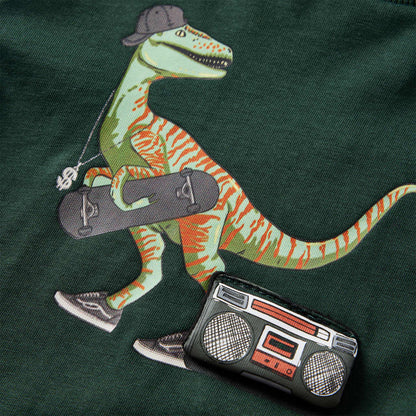 Kinder-Langarmshirt Dunkelgrün 104