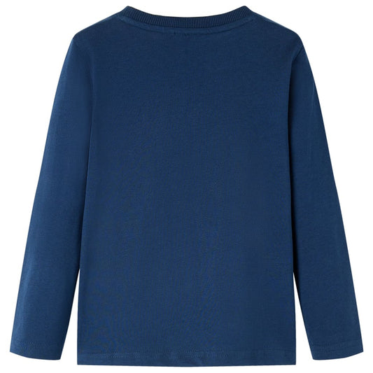 Kinder-Langarmshirt Marineblau 104
