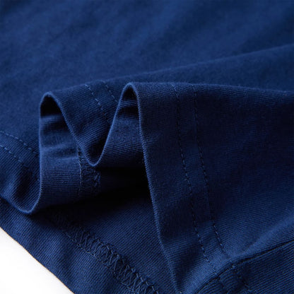 Kinder-Langarmshirt Marineblau 116