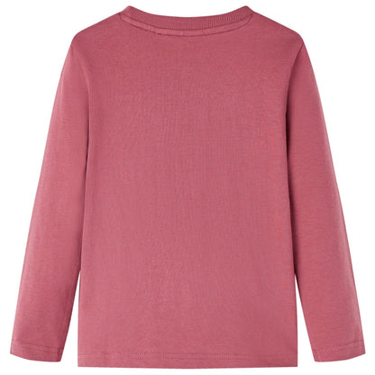 Kinder-Langarmshirt Dunkelrot 116