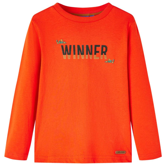 Kinder-Langarmshirt Hellorange 140