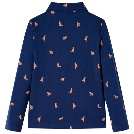 Kinderhemd Marineblau 140