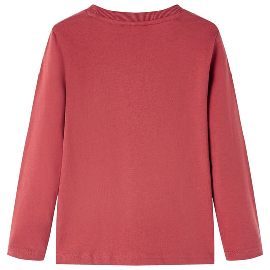 Kinder-Langarmshirt Dunkelrot 116