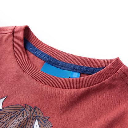 Kinder-Langarmshirt Dunkelrot 128